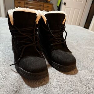 Women's Black Suede Boots